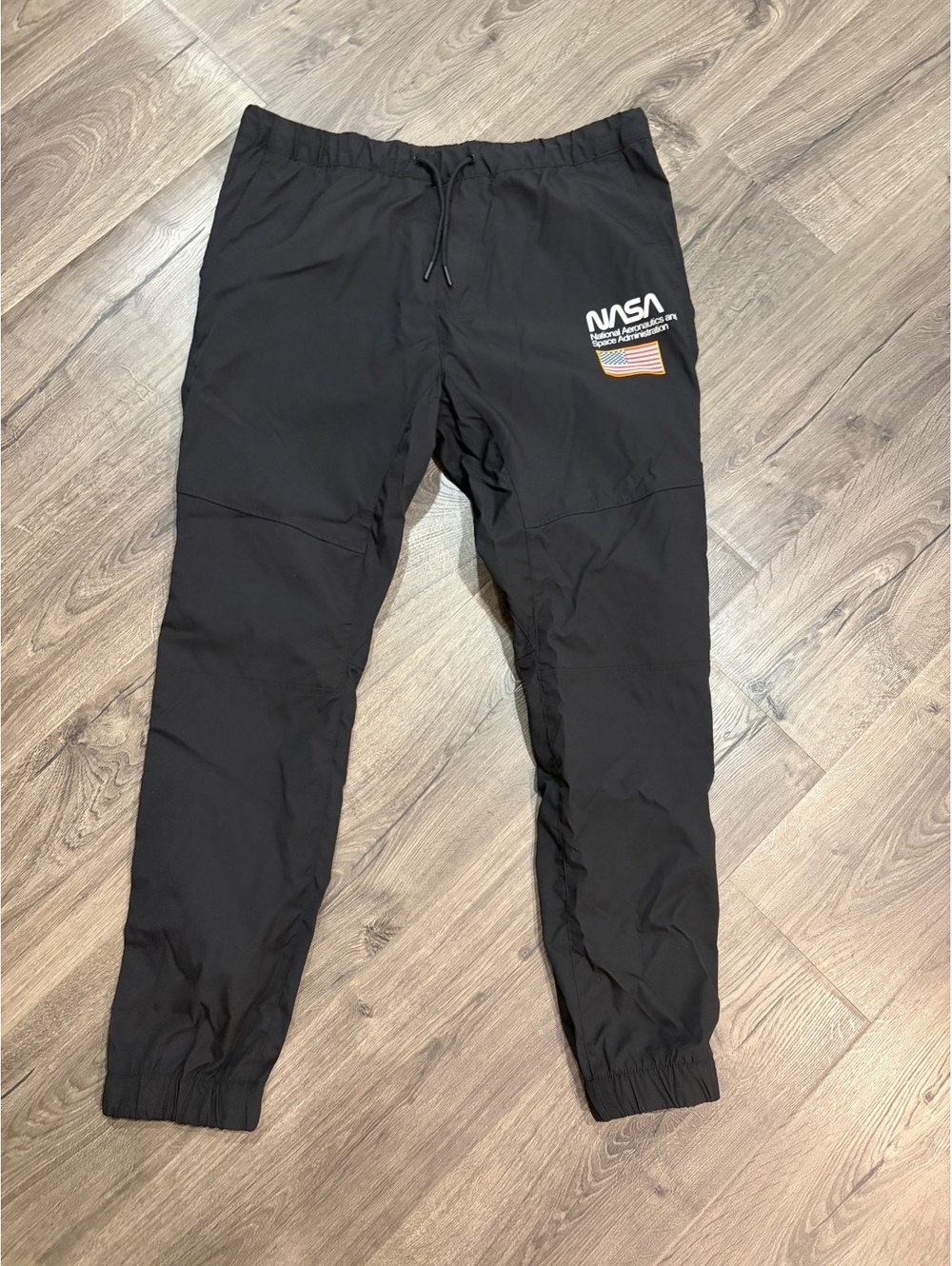 NASA Black Jogger Pants NWT Men's Large Space Graphic Streetwear Casual